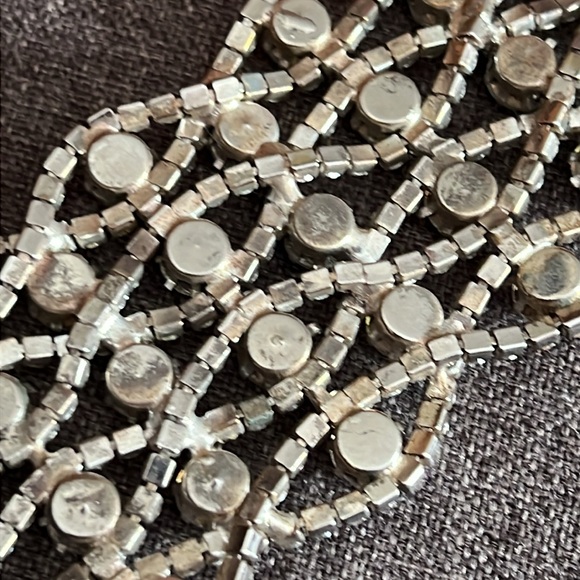 Exquisite Vintage Borealis & Crystal Silver Wide Bracelet - Picture 11 of 11